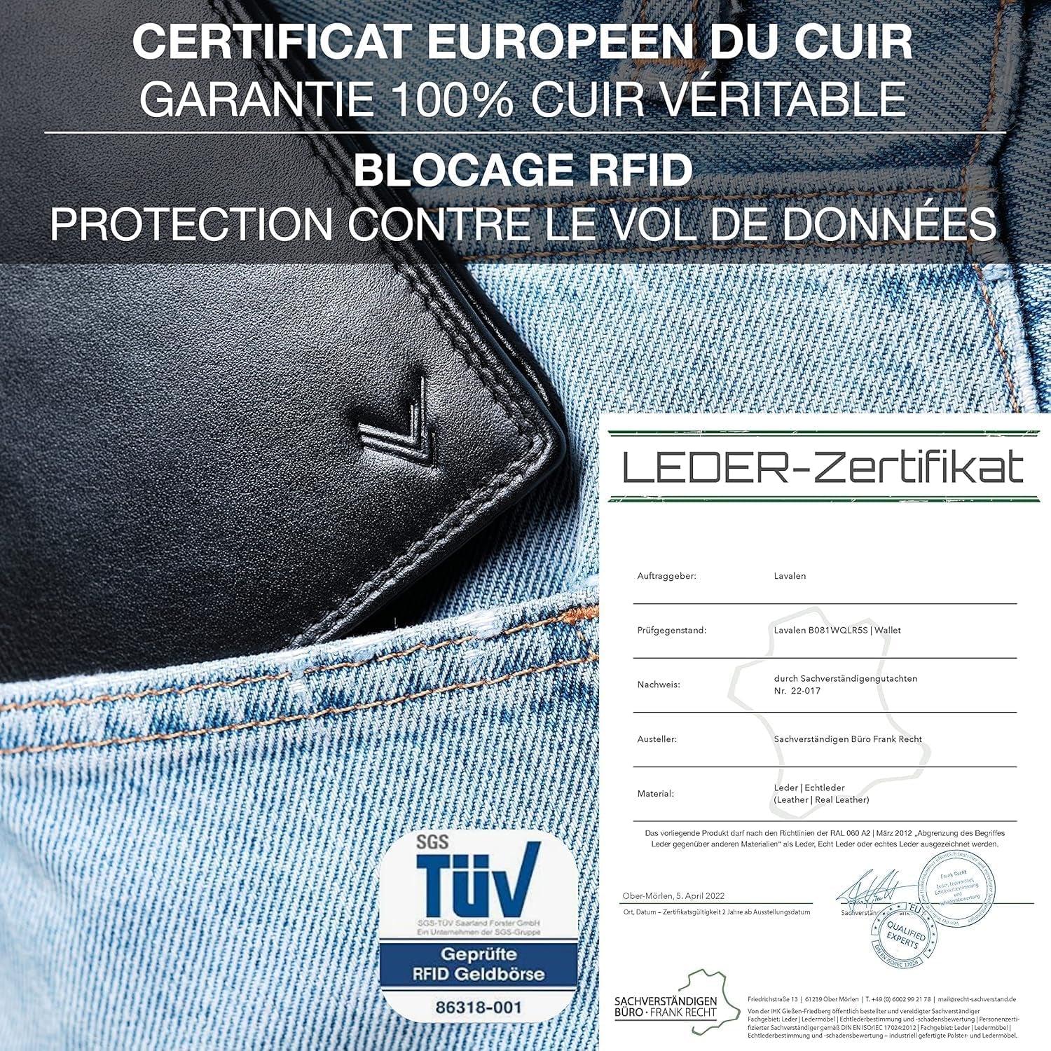 Portefeuille Homme Cuir Veritable - Portefeuilles Et Porte-Cartes - Porte Carte Avec RFID - Porte Monnaie Homme Cuir Grande Capacite - Portecarte Bancaire Verticale - Idee Cadeau Original.