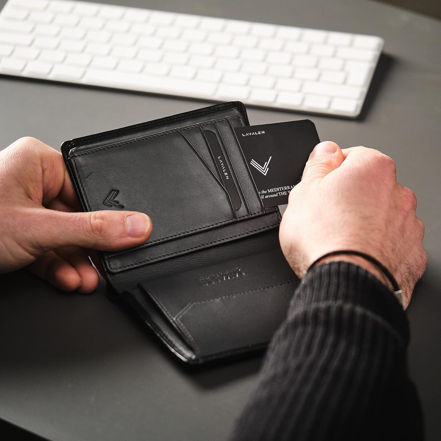 Portefeuille Homme Cuir Veritable - Portefeuilles Et Porte-Cartes - Porte Carte Avec RFID - Porte Monnaie Homme Cuir Grande Capacite - Portecarte Bancaire Verticale - Idee Cadeau Original.